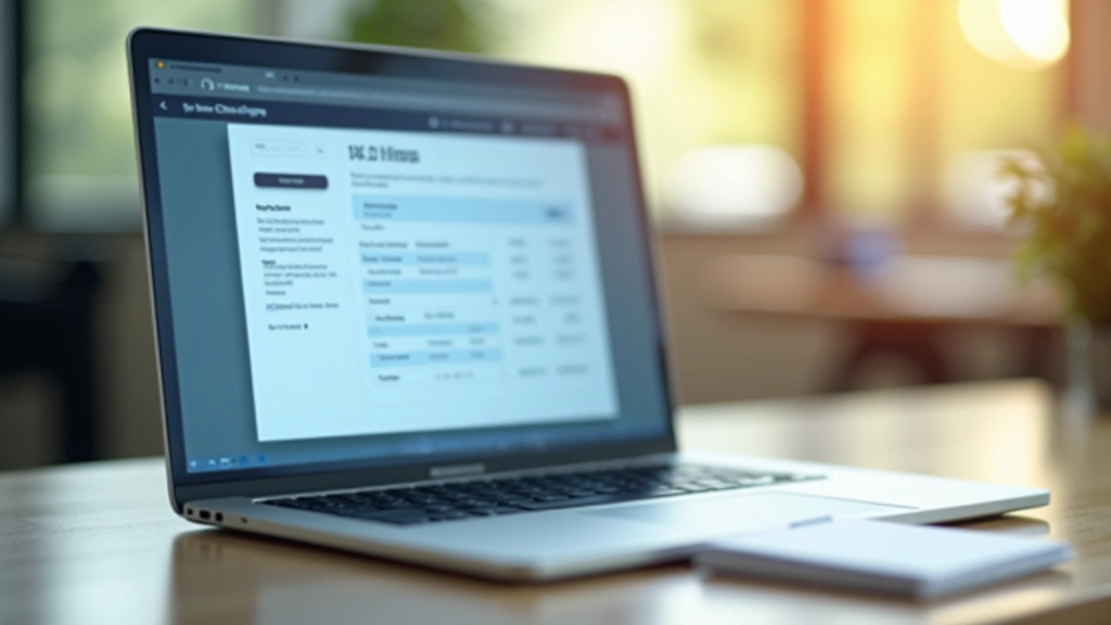 Laptop screen showing online tax filing portal with digital forms and submission interface