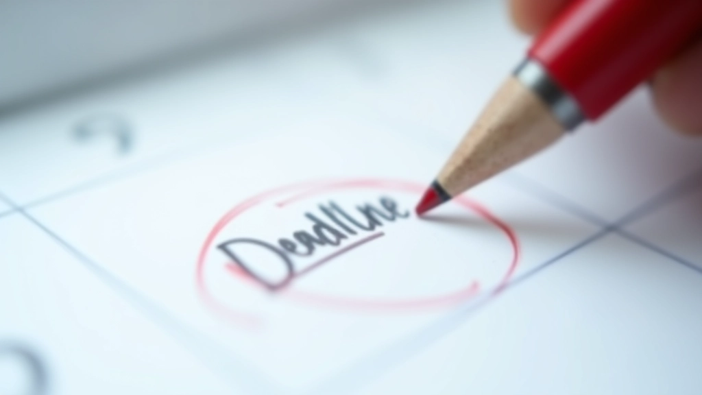 Calendar with deadline circled in red, illustrating importance of tax filing dates