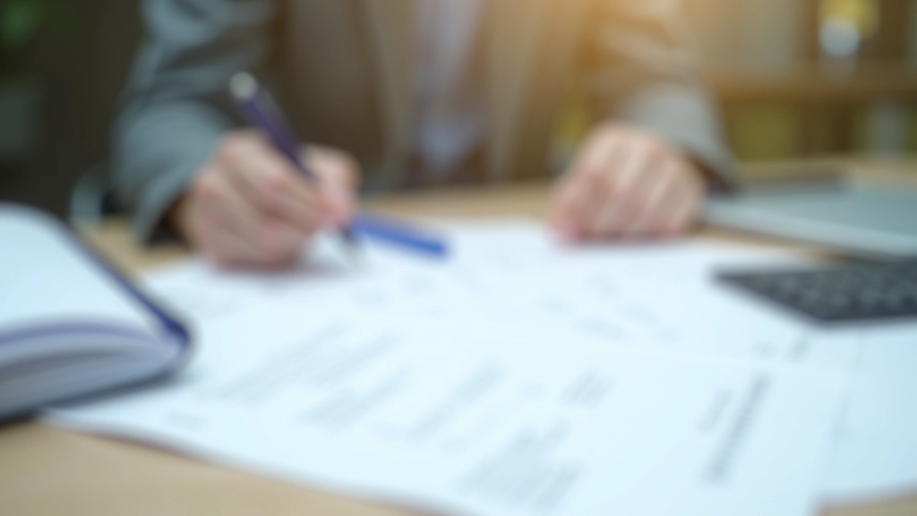 Tax preparation checklist with pen and calendar on organized desk